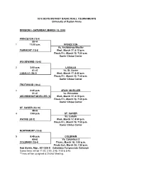 2010 Basketball Results