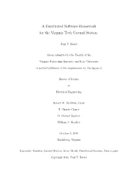 A Distributed Software Framework for the Virginia Tech Ground Station