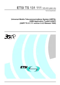 ETSI TS 131 111 V3.4.0 (2001-03) Technical Specification