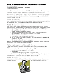 FOLLOWING a COLUMNIST AP English Language Originated by Jim Veal; Modified by V