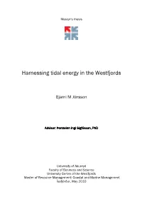 Harnessing Tidal Energy in the Westfjords