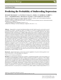 Predicting the Probability of Outbreeding Depression