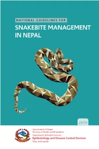 Snakebite Management in Nepal
