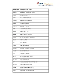 Stock Code Company Long Name