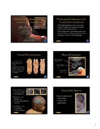 Ultrasound Evaluation of the Central Nervous System