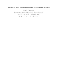 A Review of Finite Element Methods for Time-Harmonic Acoustics