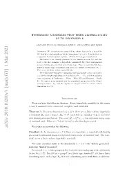 Arxiv:2010.10200V3 [Math.GT] 1 Mar 2021 We Deduce in Particular the Following