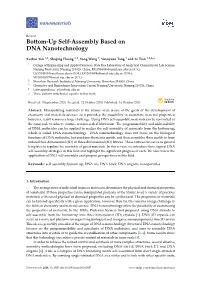 Bottom-Up Self-Assembly Based on DNA Nanotechnology