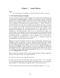 Chapter 7. Atomic Physics