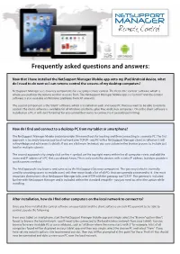 Frequently Asked Questions and Answers