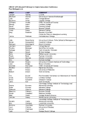 ONCAT 2015 Student Pathways in Higher Education Conference Final Delegate List FIRST LAST COMPANY Joseph Aghaby La Cité Shahrye
