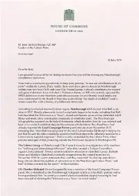 Rt. Hon. Sir Keir Starmer QC MP Leader of the Labour Party Sent Via
