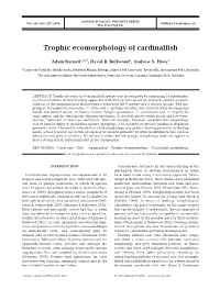 Trophic Ecomorphology of Cardinalfish