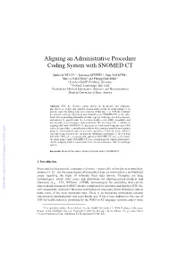 Aligning an Administrative Procedure Coding System with SNOMED CT