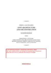 Anti-Architecture and Deconstruction