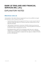 Explanatory Notes