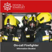 On-Call Firefighter Information Booklet 1 Back to Contents Contents