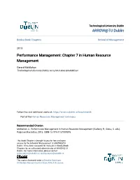 Performance Management: Chapter 7 in Human Resource Management