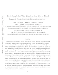 Quick Estimation of the Effect of Related Samples in Genetic Case