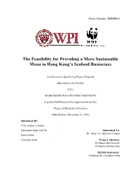 The Feasibility for Providing a More Sustainable Menu for Hong Kong's