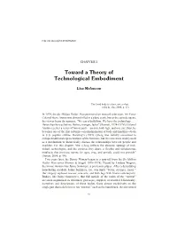 Toward a Theory of Technological Embodiment