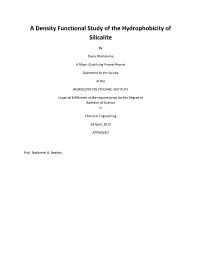 A Density Functional Study of the Hydrophobicity of Silicalite