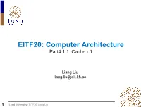 Cache Memory  Cache Performance  Summary