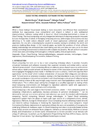 Cloud Testing: Enhanced Software Testing Framework