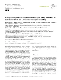 Ecological Response to Collapse of the Biological Pump Following the Mass Extinction at the Cretaceous–Paleogene Boundary