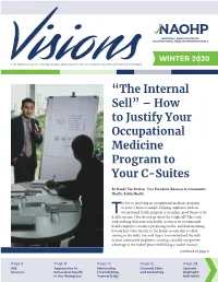 How to Justify Your Occupational Medicine Program to Your C-Suites