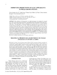 Improving Predictions of Leaf Appearance in Field Grown Potato
