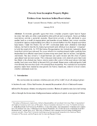Poverty from Incomplete Property Rights: Evidence from American