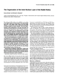 The Organization of the Inner Nuclear Layer of the Rabbit Retina
