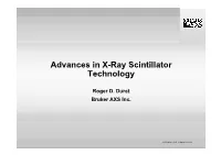 Advances in X-Ray Scintillator Technology