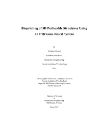 Bioprinting of 3D Perfusable Structures Using an Extrusion-Based System