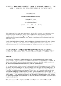 Ethnicity from Perception to Cause of Violent Conflicts: the Case of the Fur and Nuba Conflicts in Western Sudan