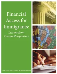 Financial Access for Immigrants: Lessons from Diverse Perspectives