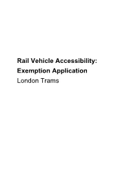 London Trams Table of Contents