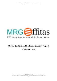 MRG Effitas Online Banking and Endpoint Security Report October 2012