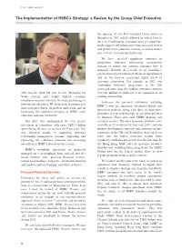 The Implementation of HSBC's Strategy: a Review by the Group