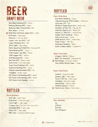 Draft BEER Bottled Bottled