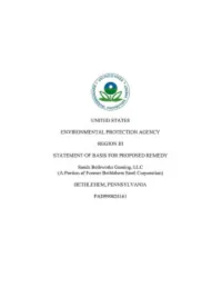 EPA Region 3 RCRA Corrective Action Statement of Basis For