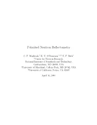 Polarized Neutron Reflectometry