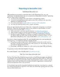 Reporting to Bestseller Lists