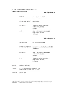 TODD PETROLEUM MINING CO LTD V SHELL