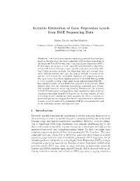 Accurate Estimation of Gene Expression Levels from DGE Sequencing Data