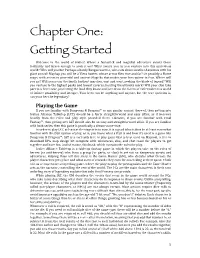 Chapter One: Getting Started