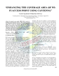 Enhancing the Coverage Area of Wi- Fi Access Point Using