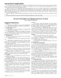 IGFA Angling Rules