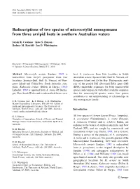 Redescriptions of Two Species of Microcotylid Monogeneans from Three Arripid Hosts in Southern Australian Waters